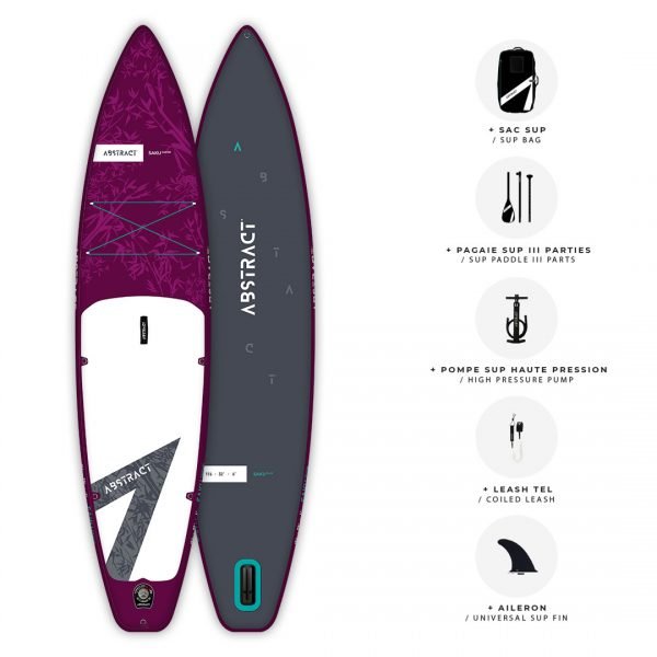 Planche de Paddle gonflable Abstract Saku 2021 Saphir avec ses accessoires inclus